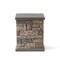 GDF Studio Troy Outdoor Lightweight Concrete Tank Holder Side Table Stone Finish